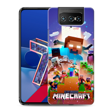 Силиконовый чехол на ASUS ZenFone 7 с принтом Майнкрафт Minecraft Силиконовый чехол на ASUS ZenFone 7 с принтом Майнкрафт Minecraft