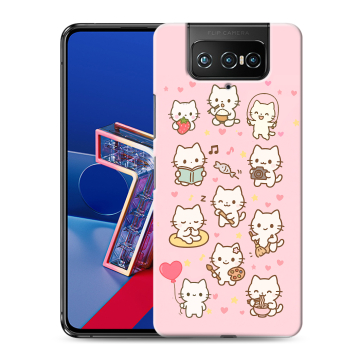 Силиконовый чехол на ASUS ZenFone 7 с принтом Hello Kitty Хелоу Кити