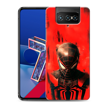 Силиконовый чехол на ASUS ZenFone 7 с принтом человек паук spiderman