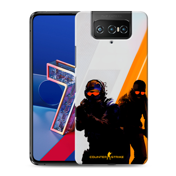 Силиконовый чехол на ASUS ZenFone 7 с принтом Контер страйк Counter strike