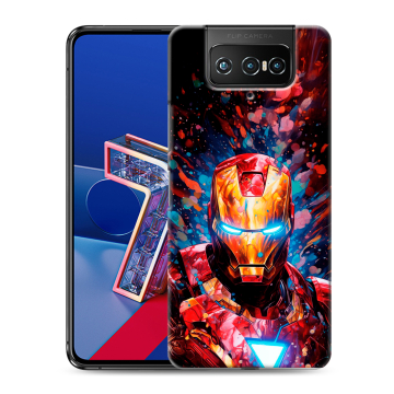 Силиконовый чехол на ASUS ZenFone 7 с принтом Железный человек Ironman