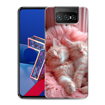 Силиконовый чехол на ASUS ZenFone 7 с принтом котята котики Силиконовый чехол на ASUS ZenFone 7 с принтом котята котики