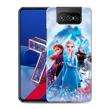 Силиконовый чехол на ASUS ZenFone 7 с принтом Холодное сердце Frozen