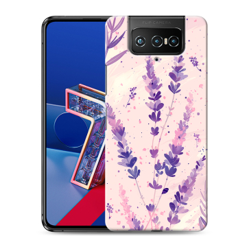 Силиконовый чехол на ASUS ZenFone 7 с принтом цветы лаванда Силиконовый чехол на ASUS ZenFone 7 с принтом цветы лаванда