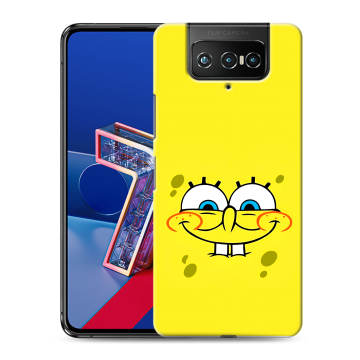 Силиконовый чехол на ASUS ZenFone 7 с принтом спанчбоб спанч боб Силиконовый чехол на ASUS ZenFone 7 с принтом спанчбоб спанч боб