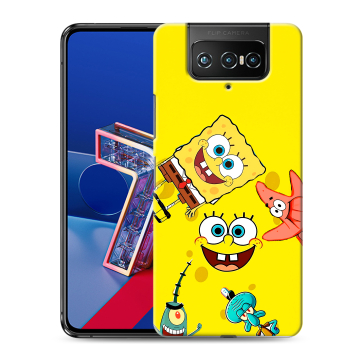Силиконовый чехол на ASUS ZenFone 7 с принтом Спанч боб Спанчбоб Силиконовый чехол на ASUS ZenFone 7 с принтом Спанч боб Спанчбоб