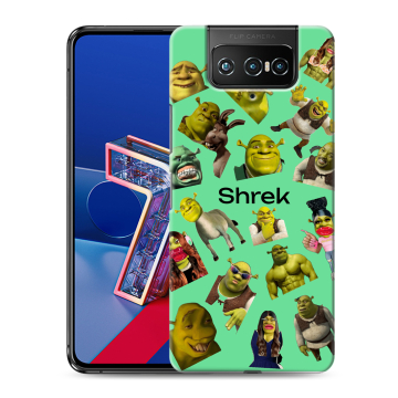 Силиконовый чехол на ASUS ZenFone 7 с принтом Шрек Shrek Силиконовый чехол на ASUS ZenFone 7 с принтом Шрек Shrek