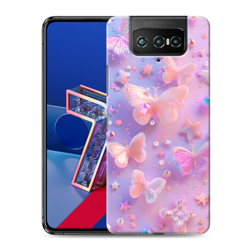 Силиконовый чехол на ASUS ZenFone 7 с принтом Бабочки