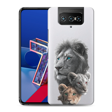 Силиконовый чехол на ASUS ZenFone 7 с принтом Львы