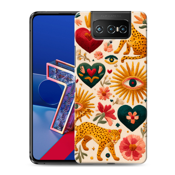 Силиконовый чехол на ASUS ZenFone 7 с принтом Модный принт