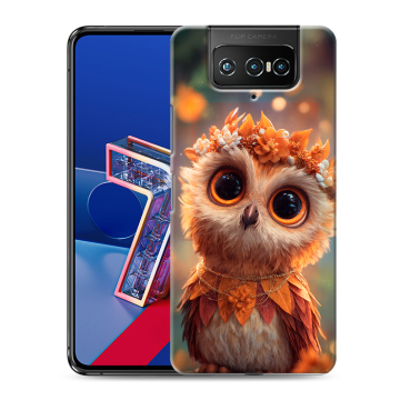 Силиконовый чехол на ASUS ZenFone 7 с принтом Милая сова