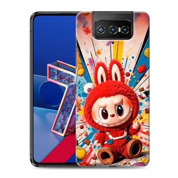 Силиконовый чехол на ASUS ZenFone 7 с принтом Labubu Лабубу