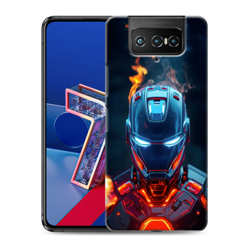 Силиконовый чехол на ASUS ZenFone 7 с принтом IronMan Железный человек