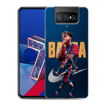 Силиконовый чехол на ASUS ZenFone 7 с принтом Барселона Barca Yamal 