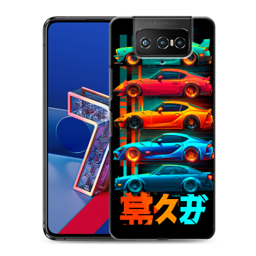 Силиконовый чехол на ASUS ZenFone 7 с принтом машины тачки