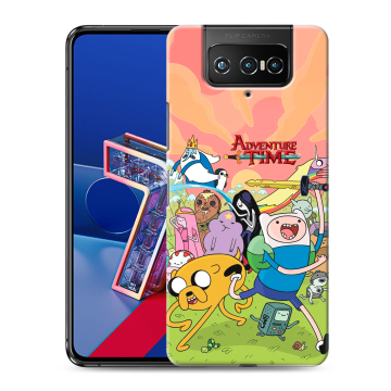 Силиконовый чехол на ASUS ZenFone 7 с принтом Adventure time Время приключений