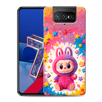 Силиконовый чехол на ASUS ZenFone 7 с принтом Labubu Лабубу