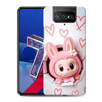 Силиконовый чехол на ASUS ZenFone 7 с принтом Labubu Лабубу
