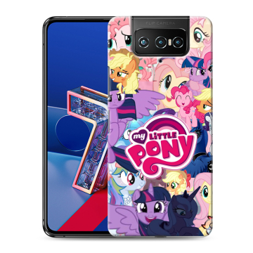 Силиконовый чехол на ASUS ZenFone 7 с принтом My little pony Дружба чудо