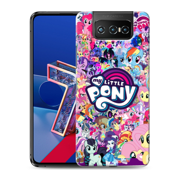 Силиконовый чехол на ASUS ZenFone 7 с принтом My little pony Дружба чудо