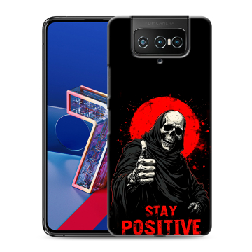 Силиконовый чехол на ASUS ZenFone 7 с принтом смешной скелет
