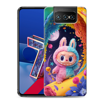 Силиконовый чехол на ASUS ZenFone 7 с принтом Labubu Лабубу