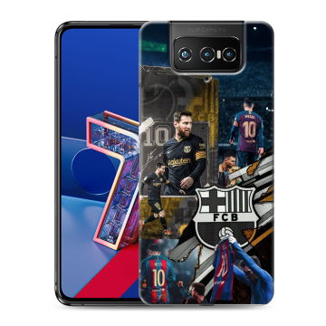 Силиконовый чехол на ASUS ZenFone 7 с принтом Messi Barcelona Силиконовый чехол на ASUS ZenFone 7 с принтом Messi Barcelona