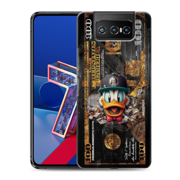 Силиконовый чехол на ASUS ZenFone 7 с принтом Дональд Дак Доллар