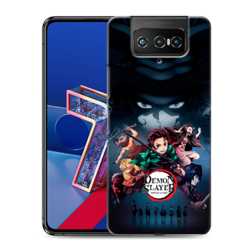 Силиконовый чехол на ASUS ZenFone 7 с принтом Demon Slayer Клинок рассекающий демонов