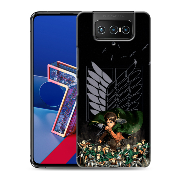 Силиконовый чехол на ASUS ZenFone 7 с принтом Атака титанов