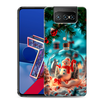 Силиконовый чехол на ASUS ZenFone 7 с принтом Новый год