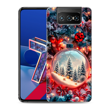 Силиконовый чехол на ASUS ZenFone 7 с принтом Новый год