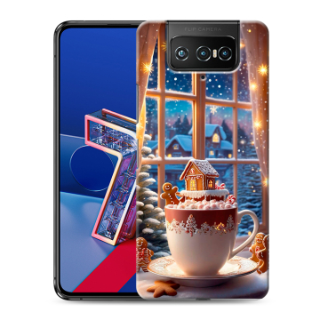 Силиконовый чехол на ASUS ZenFone 7 с принтом Новый год