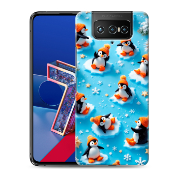 Силиконовый чехол на ASUS ZenFone 7 с принтом Новый год