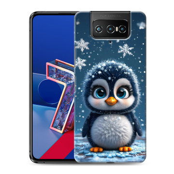 Силиконовый чехол на ASUS ZenFone 7 с принтом Новый год
