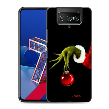 Силиконовый чехол на ASUS ZenFone 7 с принтом Новый год Гринч