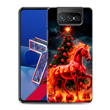 Силиконовый чехол на ASUS ZenFone 7 с принтом Новый год