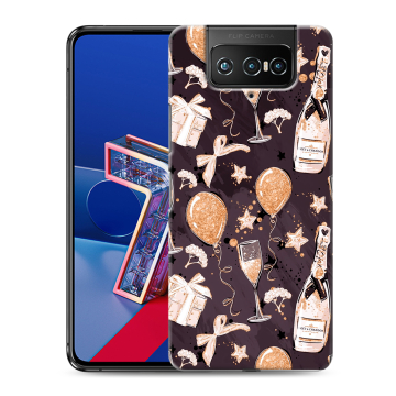 Силиконовый чехол на ASUS ZenFone 7 с принтом Новый год