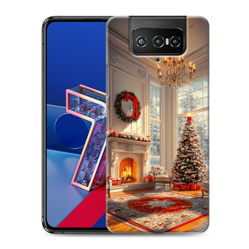 Силиконовый чехол на ASUS ZenFone 7 с принтом Новый год