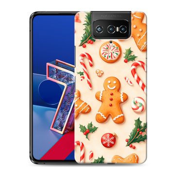 Силиконовый чехол на ASUS ZenFone 7 с принтом Новый год