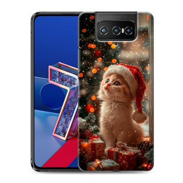 Силиконовый чехол на ASUS ZenFone 7 с принтом Новый год