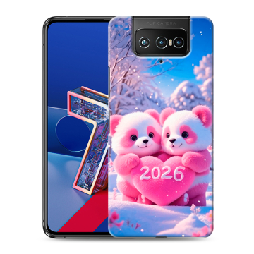 Силиконовый чехол на ASUS ZenFone 7 с принтом Новый год