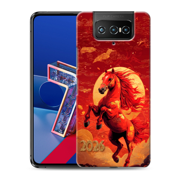 Силиконовый чехол на ASUS ZenFone 7 с принтом Новый год