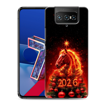 Силиконовый чехол на ASUS ZenFone 7 с принтом Новый год