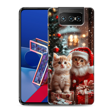 Силиконовый чехол на ASUS ZenFone 7 с принтом Новый год