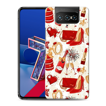 Силиконовый чехол на ASUS ZenFone 7 с принтом Новый год