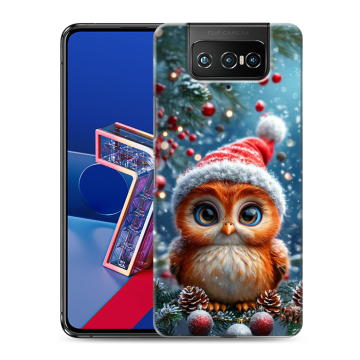 Силиконовый чехол на ASUS ZenFone 7 с принтом Новый год