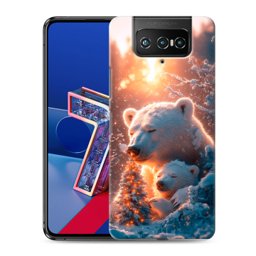 Силиконовый чехол на ASUS ZenFone 7 с принтом Новый год