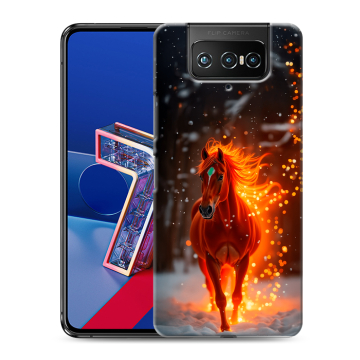 Силиконовый чехол на ASUS ZenFone 7 с принтом Новый год