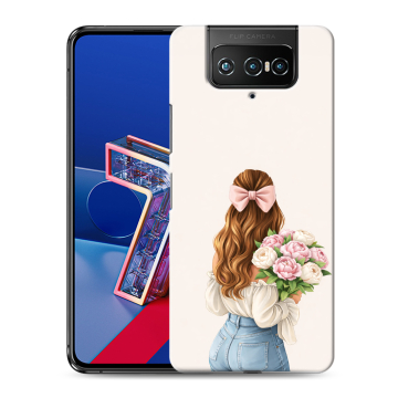 Силиконовый чехол на ASUS ZenFone 7 с принтом женский